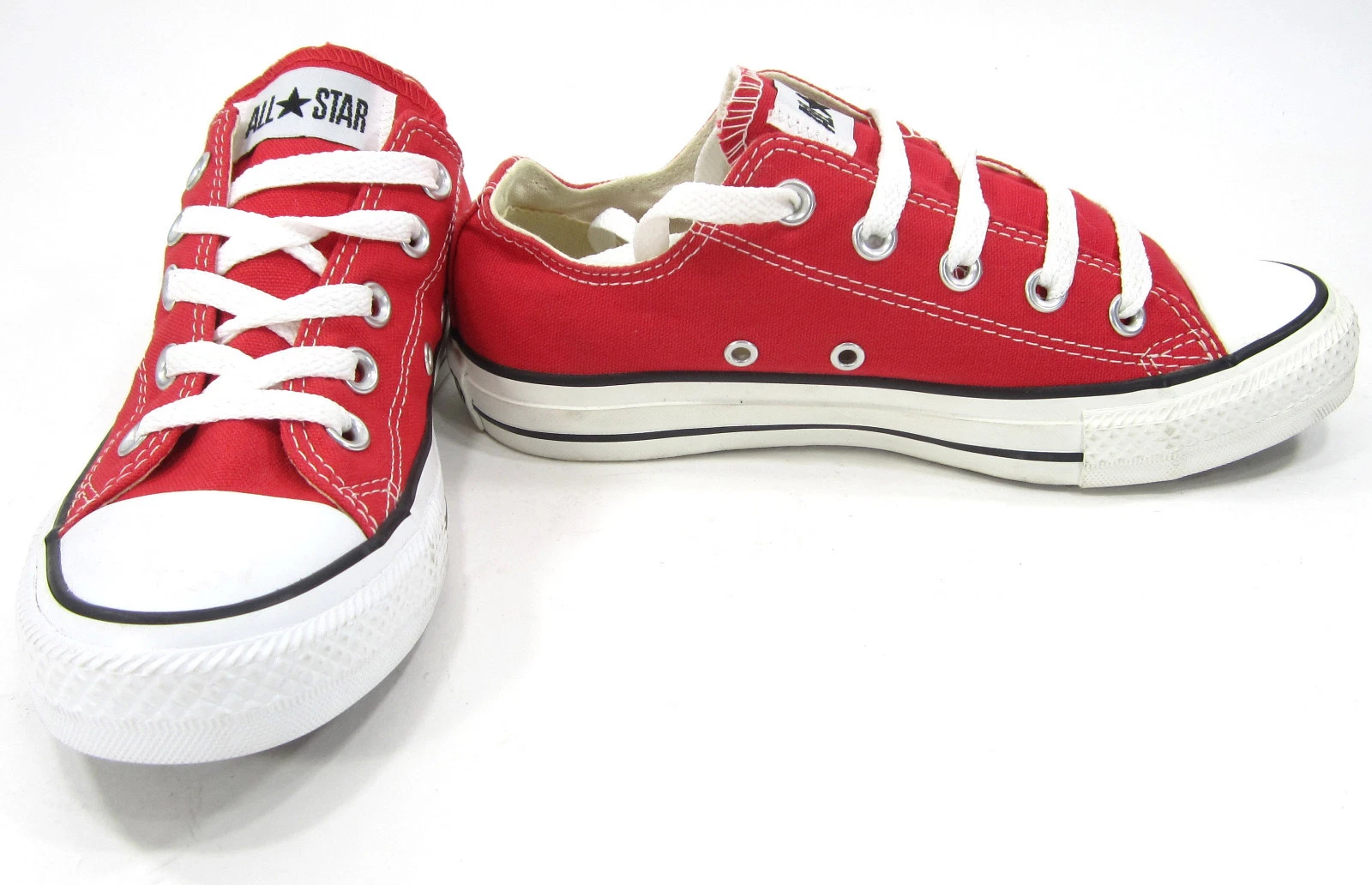 Scarpe Converse Chuck Taylor Ox All Star Rosso Bianco Sneakers Donna 6