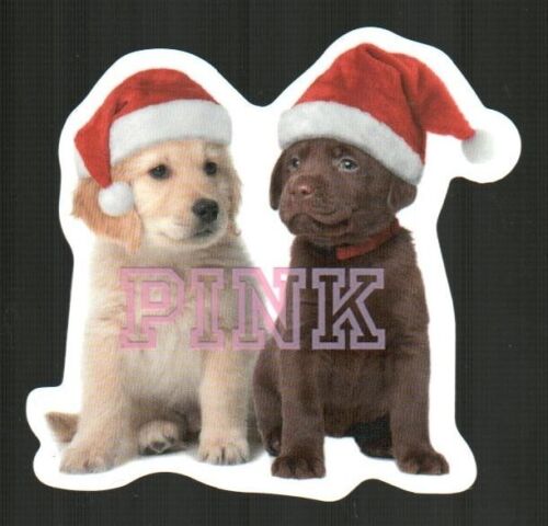 VICTORIA'S SECRET Dogs with Santa Hats ( 2019 ) Die-Cut Gift Card ( $0 ) - Picture 1 of 1
