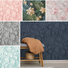 Fine Decor Dimensions Tropical Leaves/Floral 3D Effect Flat Wallpaper