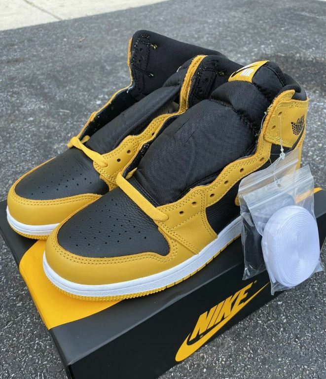 Nike Air Jordan Retro 1 HIGH OG Pollen 2021 Black Yellow