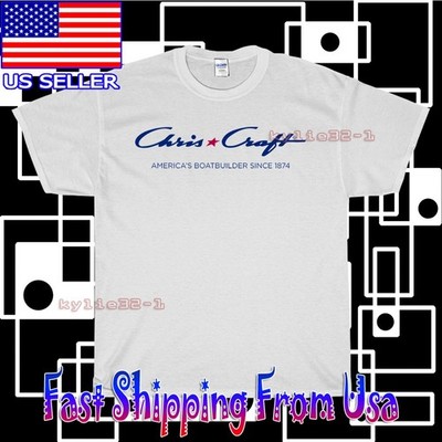 NEW SHIRT CHRIS CRAFT BOATS HEAVY LOGO T-SHIRT AMERICAN USA UNISEX SIZE S-5XL