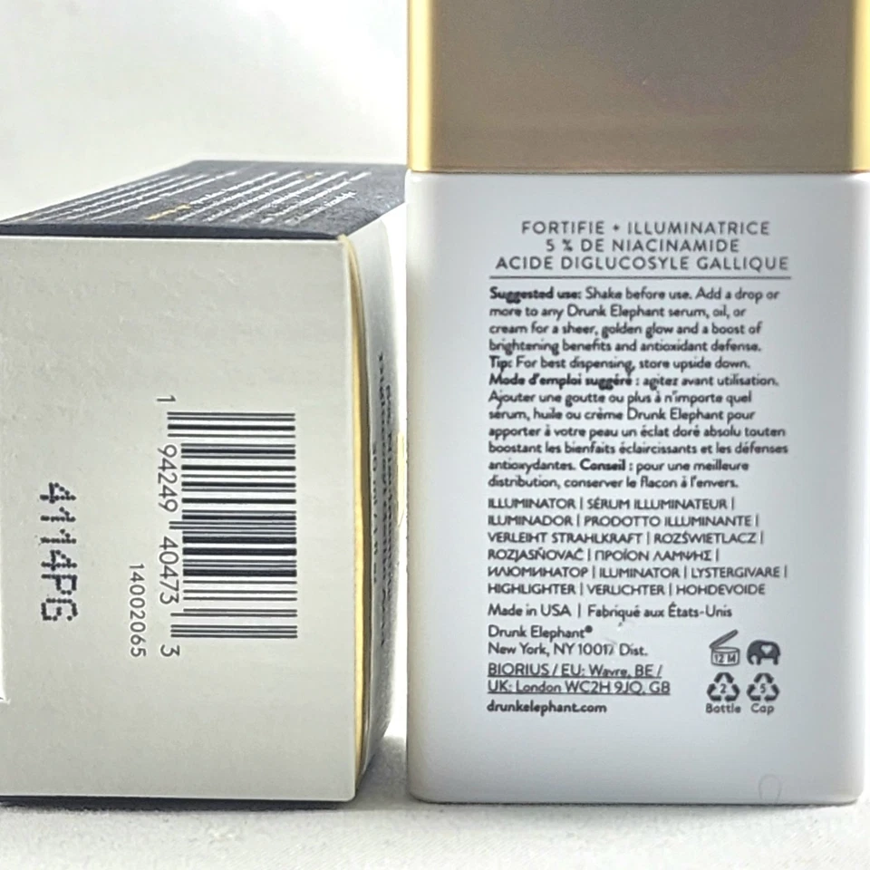 Drunk Elephant B-Goldi Bright Illuminating Drops 5% Niacinamide New Full Size - Image 2 of 2