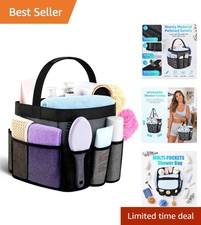 Ultra-Lightweight Mesh Shower Caddy with 9 Pockets - Perfect for Travel Gym