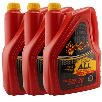 Schaeffer s 6520 SynShield All Performance Full Synthetic 5W-20 Oil 1 Gal 3 Pack