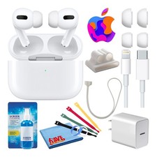 Apple AirPods Pro with Wireless Charging 1st Gen with Cable Ties Charger