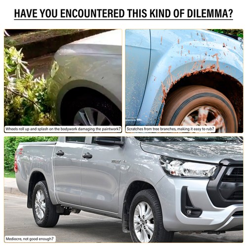 🚀🚀6-tlg Kotflügel Verbreiterung für Toyota Hilux (2015-2020) Schwarz aus ABS - Bild 6 von 9