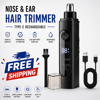 Digitaler Nasenhaartrimmer USB Wiederaufladbar Schmerzlos Ohr Elektrisch Haarschneidemaschine Männer UK