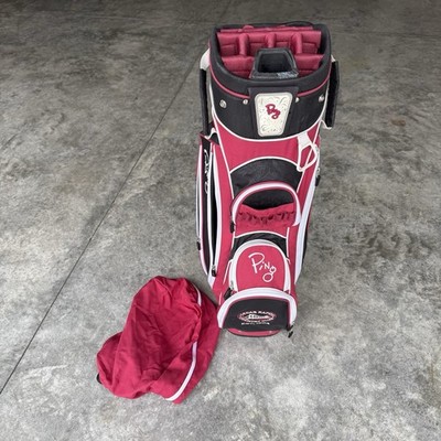 Vintage Ping Faith Golf Cart Bag 14 Way Divider Ladies Black And Red As Pictured