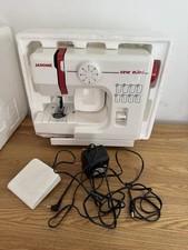 Janome Sew Mini Sewing Machine Model 525 –Working With Foot Pedal & Power Supply