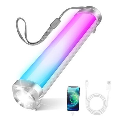 LED Camping Lantern Rechargeable, 8 Modes & SOS Camping Light Tube, IP68 