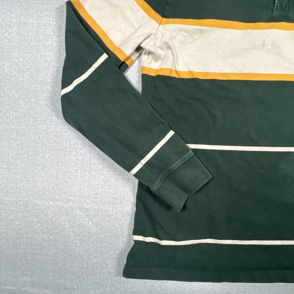 Vans Men's Green T-Shirt Rugby Long Sleeve Collared Button Closure Size L - Image 4 of 4