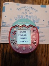 Bandai Tamagotchi Pix Party in the Pink Confetti EUC With Instructions 