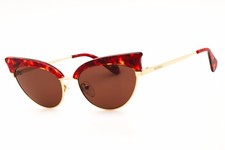 New Max Co MO0102 54E Red Havana/Brown 56-18-140 Sunglasses