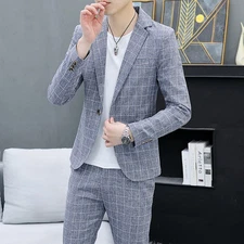 Business Suit Men Spring Autumn Korean Slim-fit Sets British Casual Formal Suits