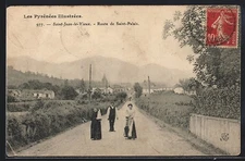 CPA Saint-Jean-le-Vieux, Route de Saint-Palais 1908 