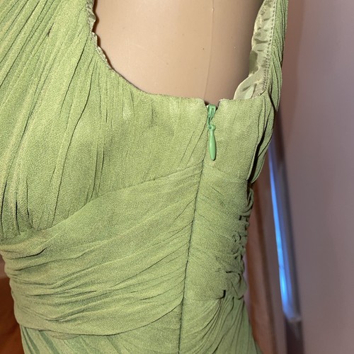 jones new york Kleid Petite Gr.10p Grün Ärmellos Midi 100% Seide - Bild 5 von 5
