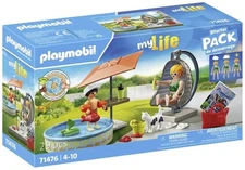 Playmobil 71476 My Life: Splashing Fun in the Garden Starter Pack, gifting toy a