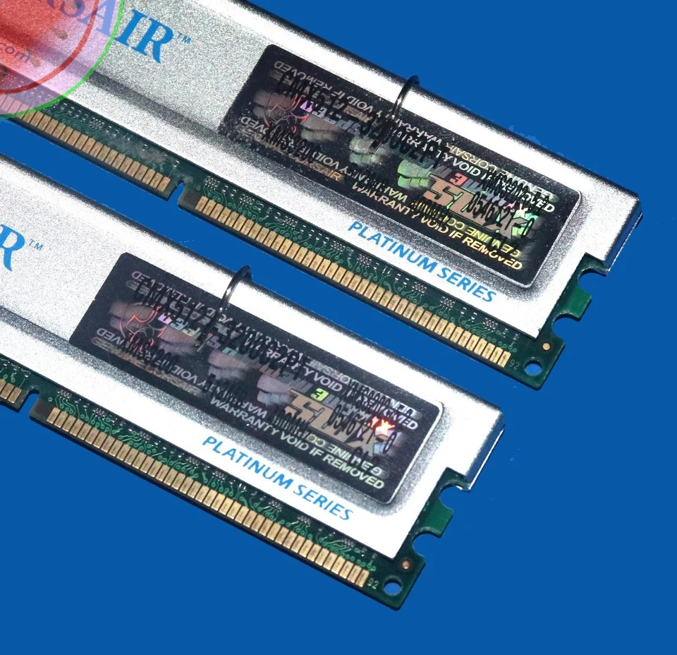 TESTED 2 X 512MB(1GB) CORSAIR XMS Platinum Memory CMX512-3200C2PT XMS3200 400MHz - Image 4 of 4