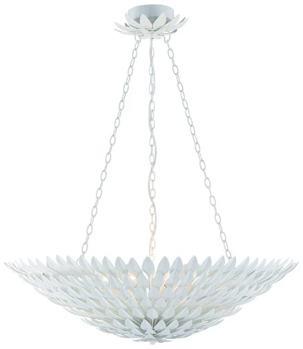 Crystorama Broche 30" Wide Matte White Ceiling Light - Picture 2 of 6