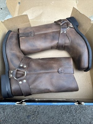 RIVER ROAD HARNESS STYLE BOOTS BROWN SIZE 10.5 US MOTORCYCLE BOOT 