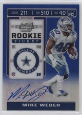 2019 Panini Contenders Optic Rookie Ticket Blue Prizm /75 Mike Weber Auto 6o3