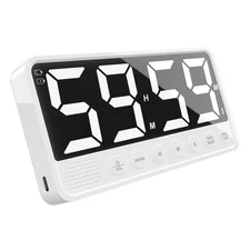 Extra-Large Display Digital Kitchen Timer with 7.4” LED Screen, 6 Alarms & 4 ...