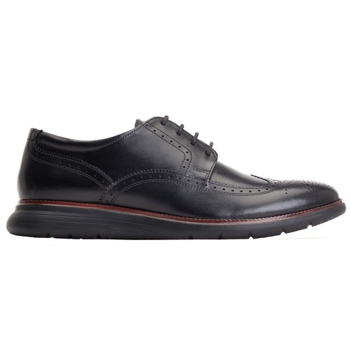 Base London Flight Black Leather Male Mens Formal Lace Up Shoes - Picture 5 of 6