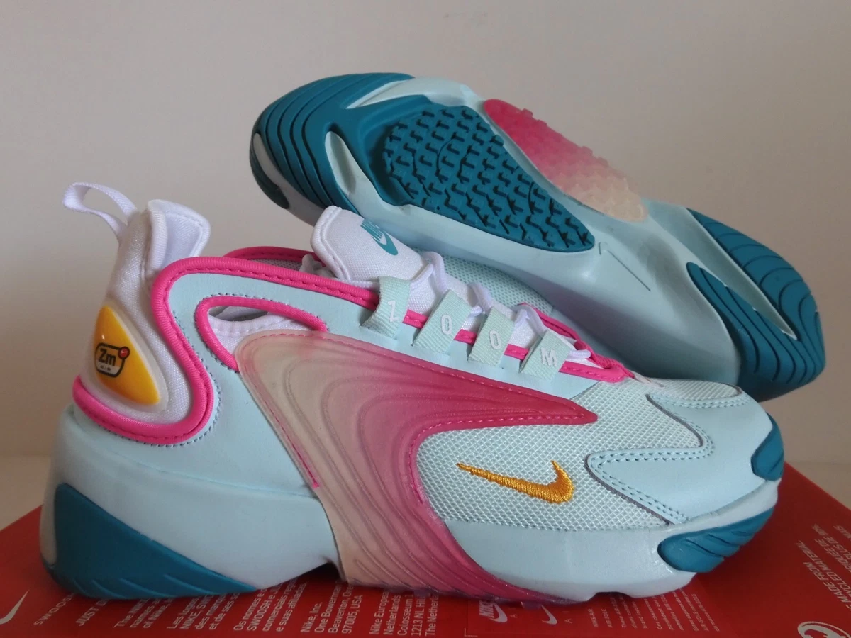 WMNS NIKE ZOOM 2K TEAL TINT GREEN UNIVERSITY GOLD SZ 6.5 CJ9924