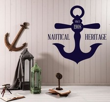 Vinyl Decal Wall Stickers Sea Ocean Nautical Anchor Design n699 