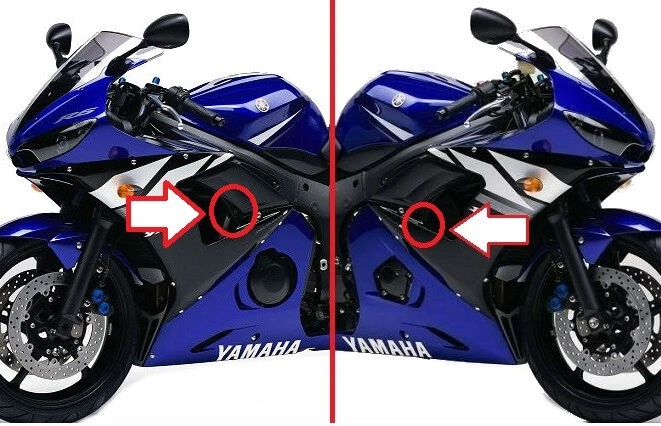 YAMAHA R6 YZF-R6 2003-2005 - ALMOHADILLAS DE CHOQUE PROTECTORES BOBINAS ALMOHADILLAS DE CAÍDA Foto 4 de 4