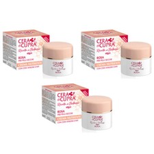 3pz CERA DI CUPRA ROSA Crema Vaso Nutriente pelli secche cera vergine d’api 50ml