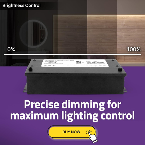 200W Dimmable LED Driver, Electronic Transformer, 120V AC to 24V DC Power Supply - Picture 7 of 12