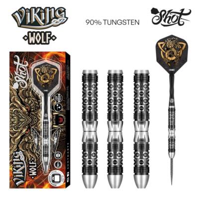 SHOT DARTS VIKING WOLF 24 GRAM STEEL TIP DARTS - 90% TUNGSTEN
