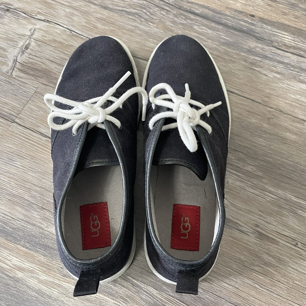 UGG Mens Maksim Canvas Chukka Black Lace Up Boot Shoe Size 9 EUC UGG Mens Maksim Canvas Chukka Black Lace Up Boot Shoe Size 9  main image 3