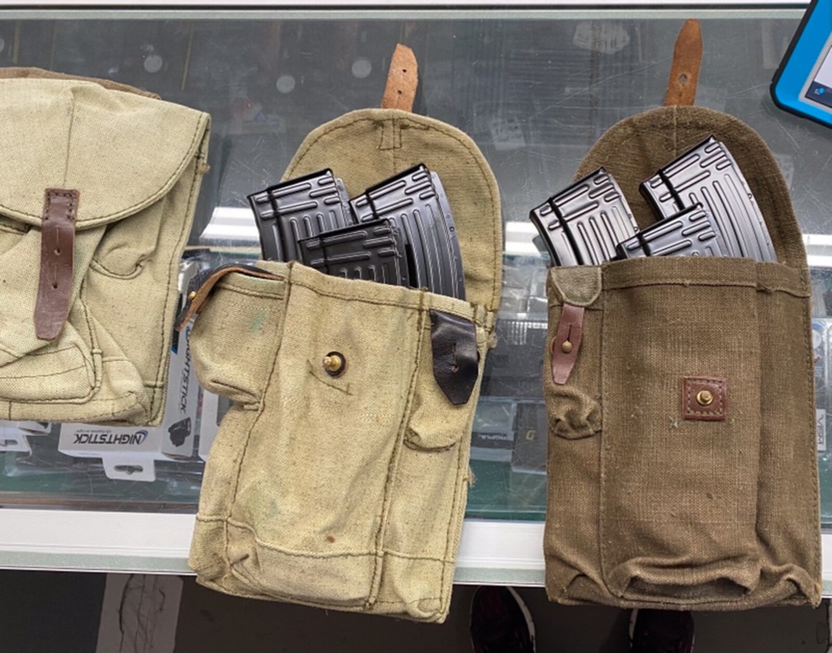 COLD WAR SOVIET ERA RUSSIAN MILITARY RIFLE MAGAZINE POUCH 3-Cell