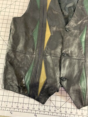 Rare Vintage Abstract 80s 90s Leather Hip Hop Grunge Surf