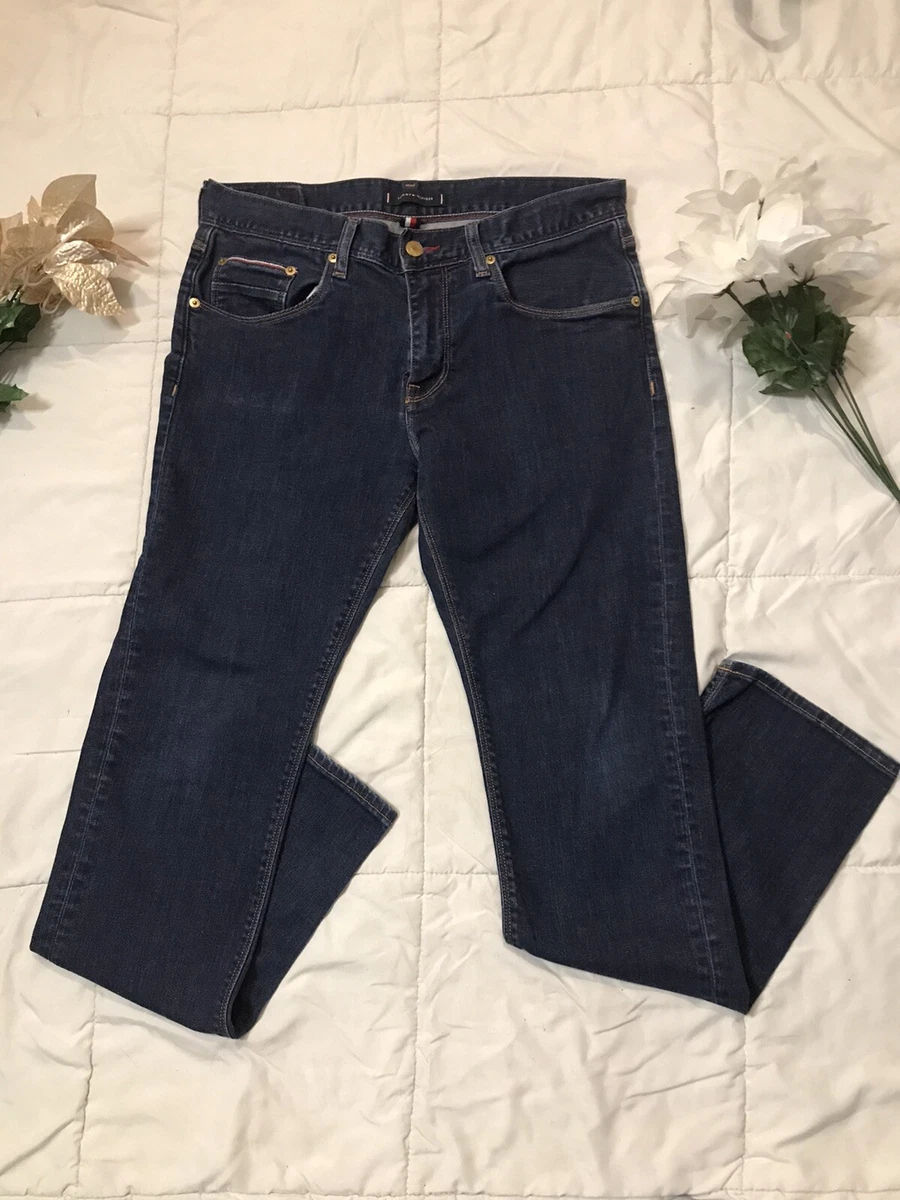 Hilfiger Blue Denton Stretch Straight Fit &amp; Leg Low Rise Size | eBay