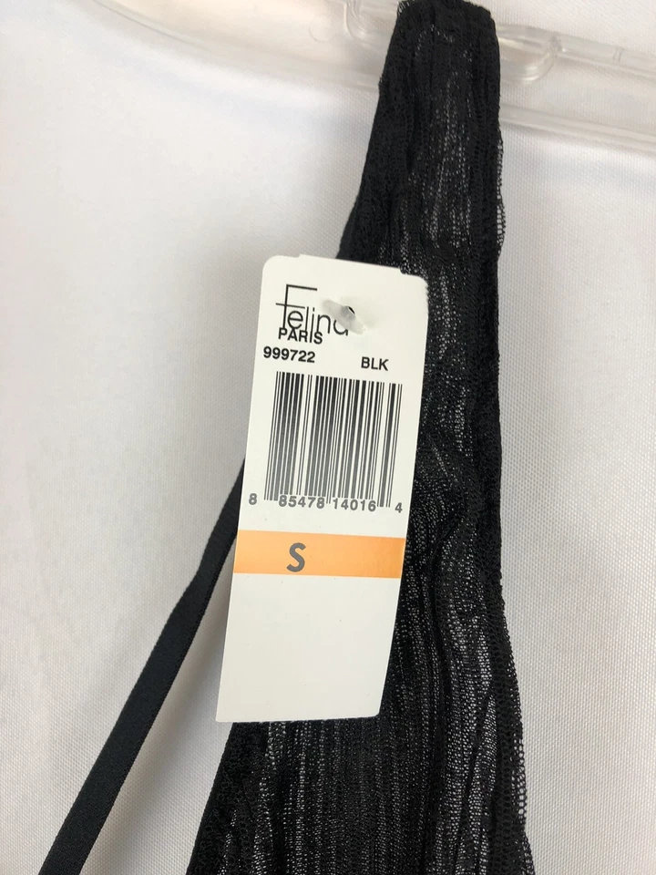 Body de mujer Felina negro sin mangas plisado talla S Foto 3 de 3