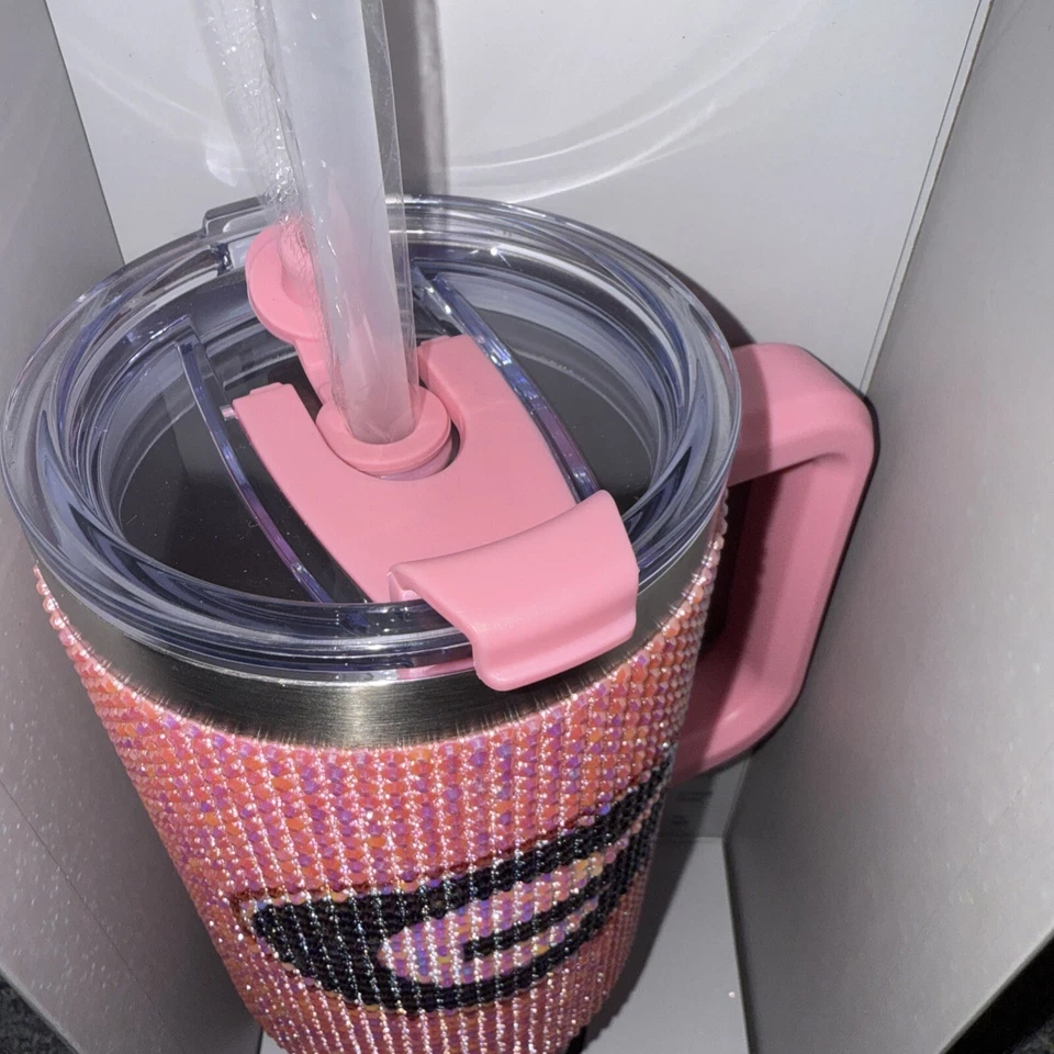 NCAA PINK Bling Colossal 46oz Tumbler | UGA Georgia Bulldogs Rhinestone - Image 3 of 4