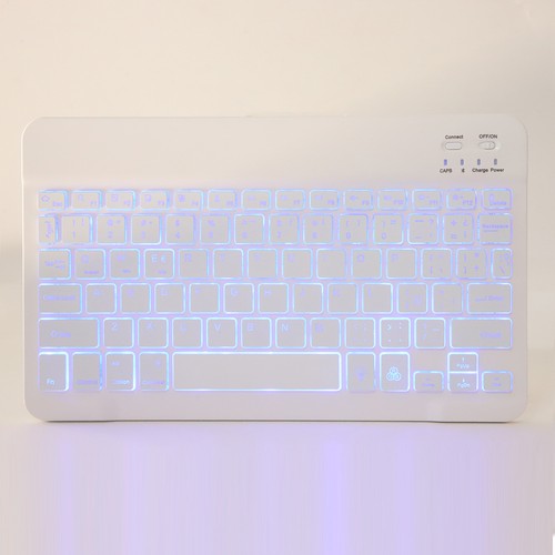 Wireless BT Keyboard 10in With RGB Backlight Square Keycap For Phone Tablet DOB - Picture 7 of 18