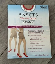 Open Pack Assets by Spanx Super Control High Waist Mid Thigh Shaper Sz 3C Barest