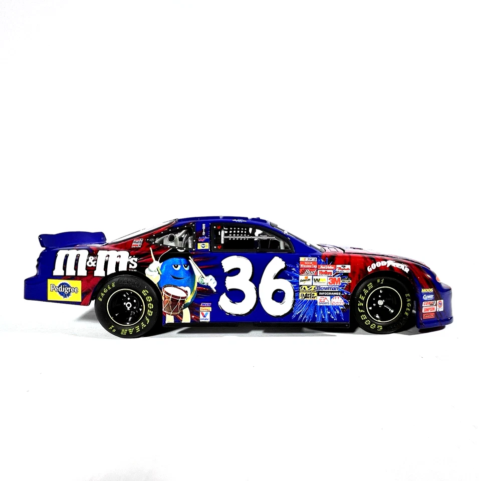 #36 Kenny Schrader M&M’s 4th Of July Diecast 1:24 & 1:64 Lot of 2 w/ Package - Image 3 of 4