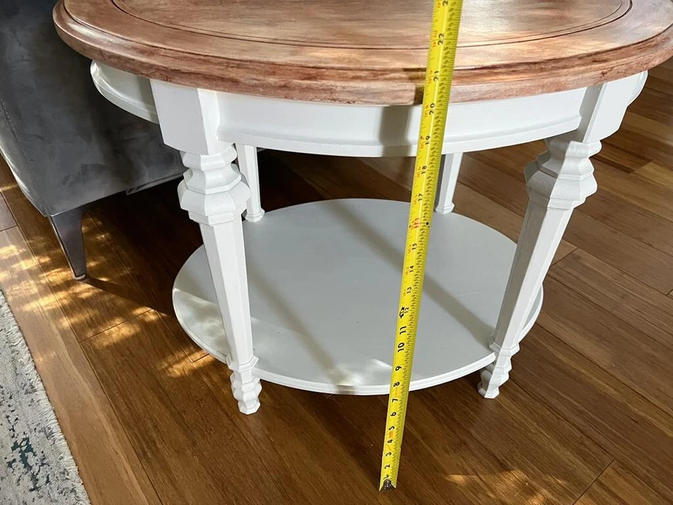 White Walnut End Table Wood - Image 4 of 4