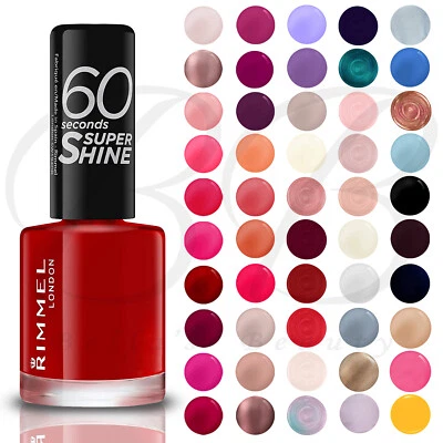RIMMEL 60 SECONDI Smalto / Smalto 8ml Super Shine *SCEGLI LA TUA TONALITÀ*
