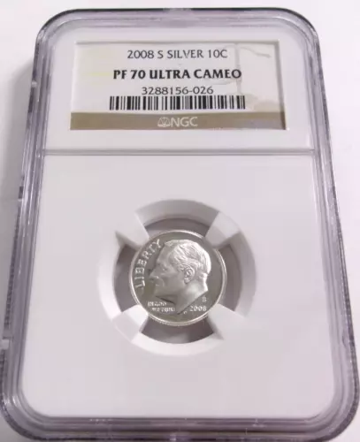 2008 S Roosevelt Silver Dime Proof NGC PF70