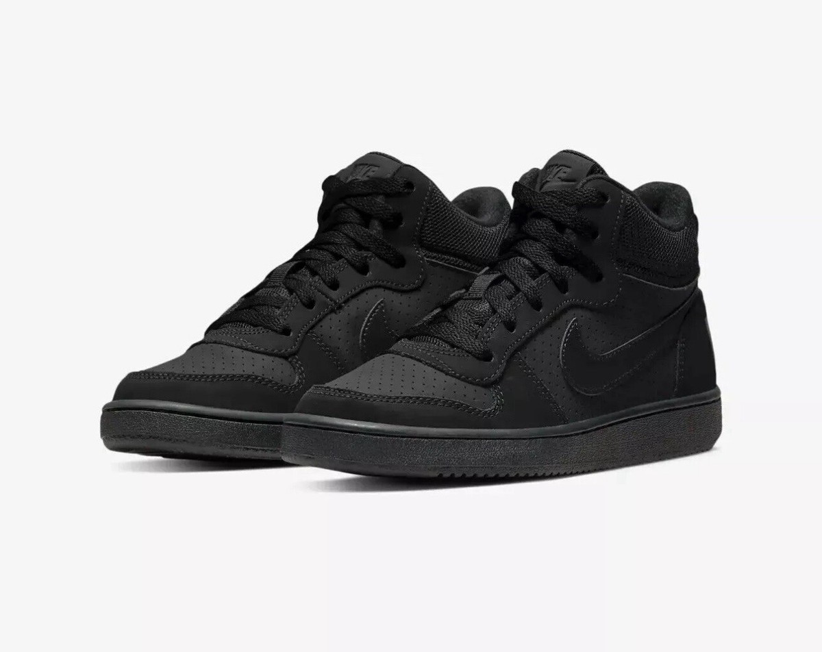 Nike Court Borough Mid 839977-001 Big Kids Black Skateboard