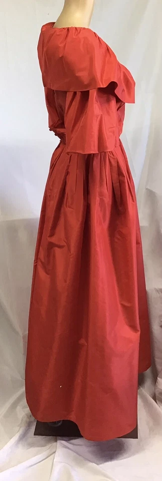 Dorothy Farbo Rojo Vestido Largo Noche Cóctel Vestido Formal Talla 4-6 Foto 3 de 4