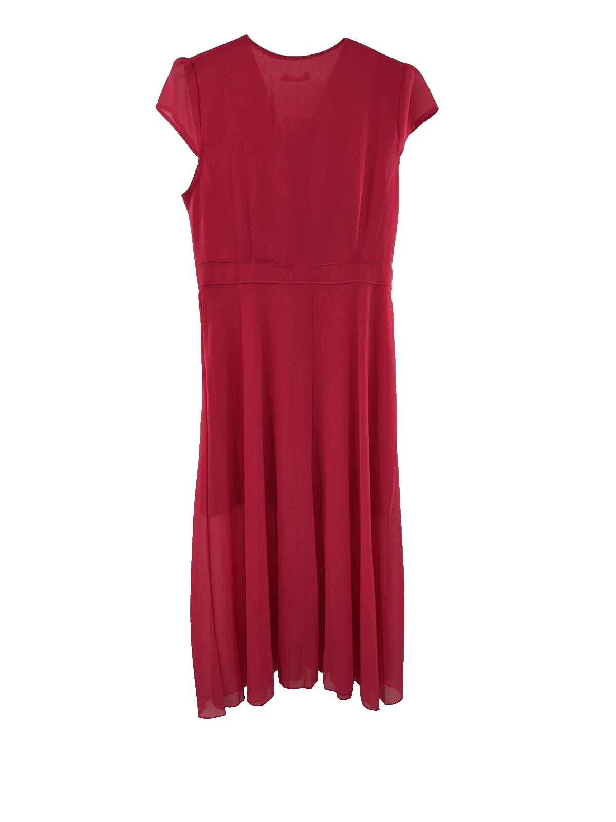 VETEMENTS Abito donna Fei Ning rosa maxi chiffon foderato XL femminile romantico **LEGGI**