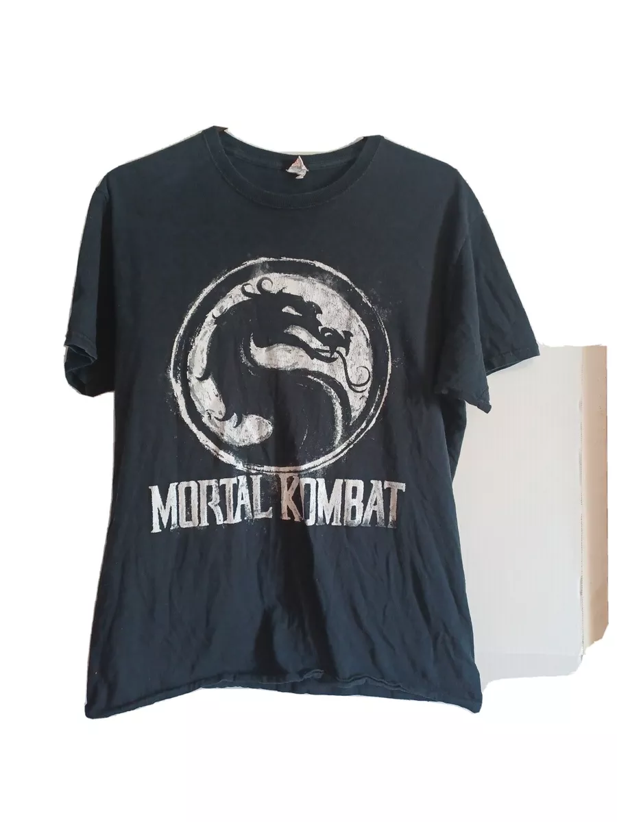 Vintage Mortal Kombat 's Game Promo Black and White T shirt   size Med