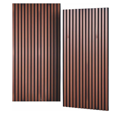 3D Wood Fluted Acoustic Panels Solid Wood 2 Pack, 23.6x31.5in, Flame Retardant